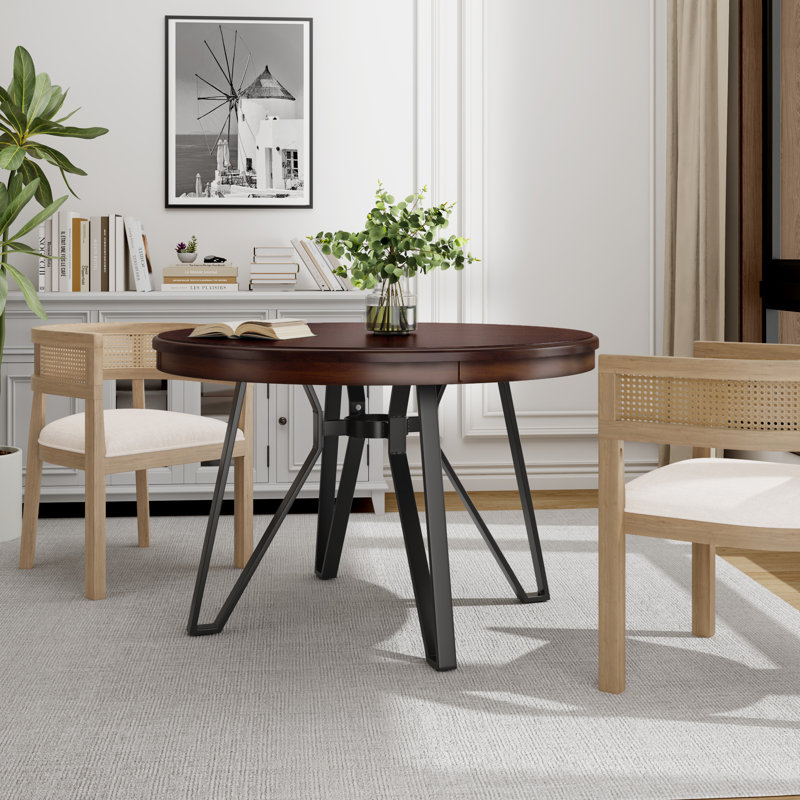 Table de salle à manger Nermira, Brun, H 36 po x L 46,85 po x l 46,85 po