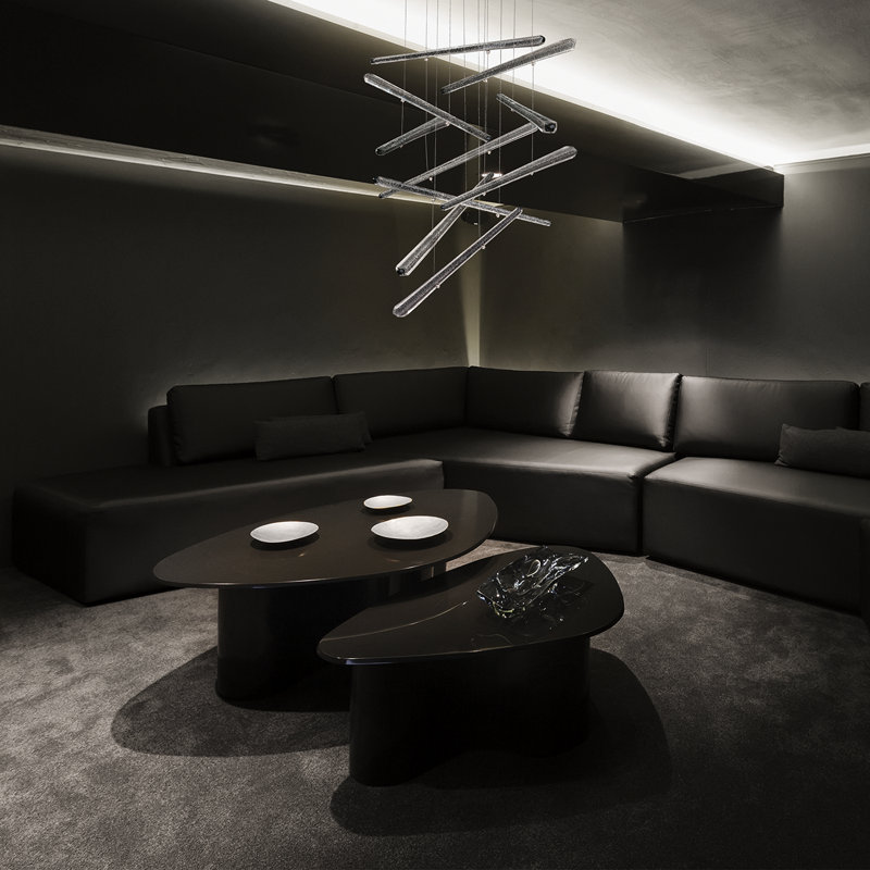 Luminaire suspendu rond 23 po Elevate, Doré, Argent