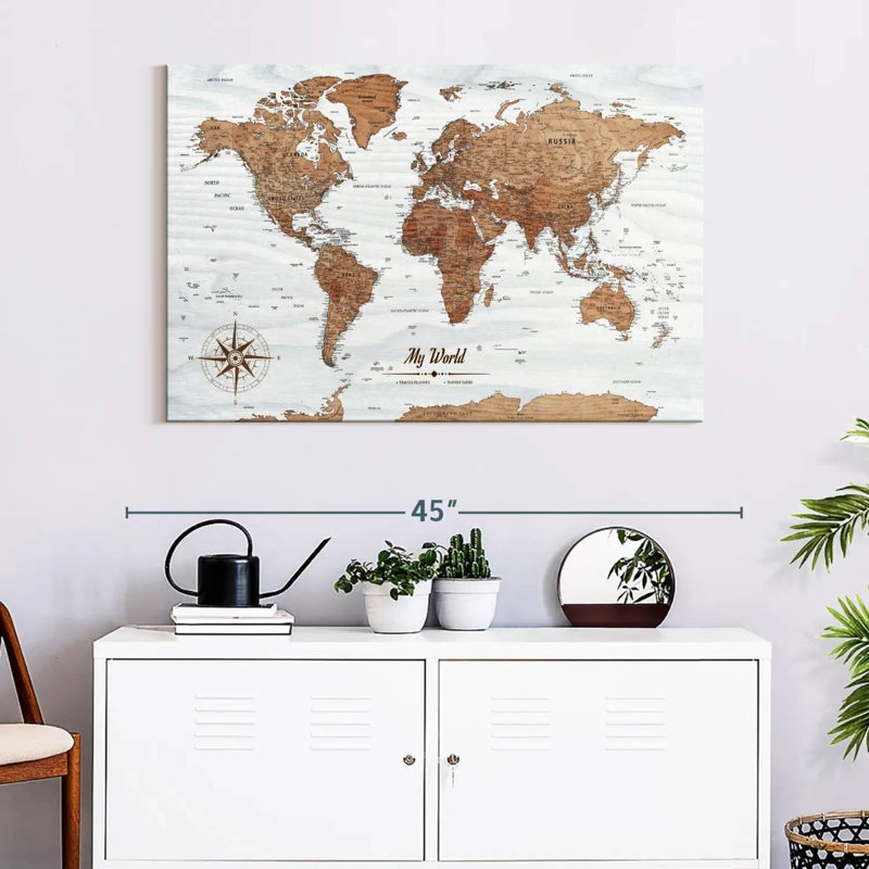 My World Travel Milstead, punaise III, H 26 po x l 39 po