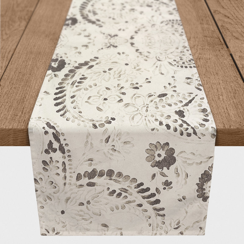 Chemin de table d'extérieur Vintage Paisley, 90 po x 16 po