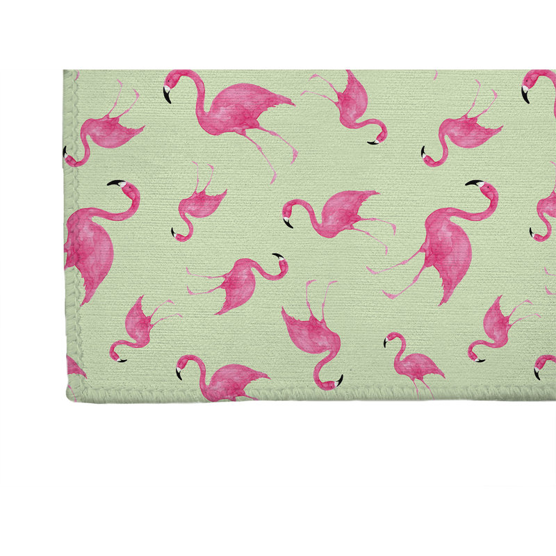 Tapis de bureau Summer Flamingo, L 24 po x P 36 po, Limette