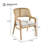 Westcott 7-Piece Mid-Century Modern Extendable Dining Table Set With Rattan Cane Back Chairs-124966256-124966258