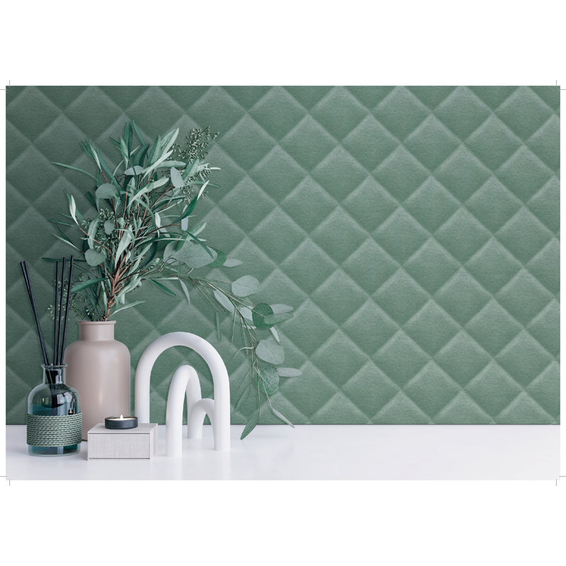 Papier peint géométrique Cengizhan, Vert