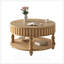 Table basse à cannelures avec rangement Mid-Century-129149264