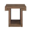 Modern Haze 24" Wide Sleek Smoked Gold Metal Hardware End Table