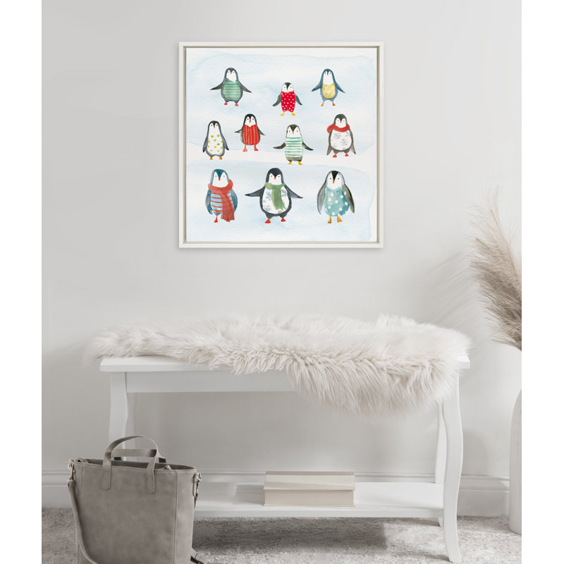 «Friend Zone Winterwonder Penguins» par House of Turnowsky, reproduction d'art sur toile encadrée