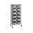24" W NSF-Certified Commercial 7-Tier 12-Bin Storage Rack with Wheels