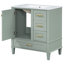 30" Bathroom Vanity with Ceramic Sink, Soft-Close Door with Built-in Shelf, Deep Drawer, Standard Drawer, Long Divider Drawer, Ample Storage Cabinet for Bathroom, Modern & Functional Design-1633608217