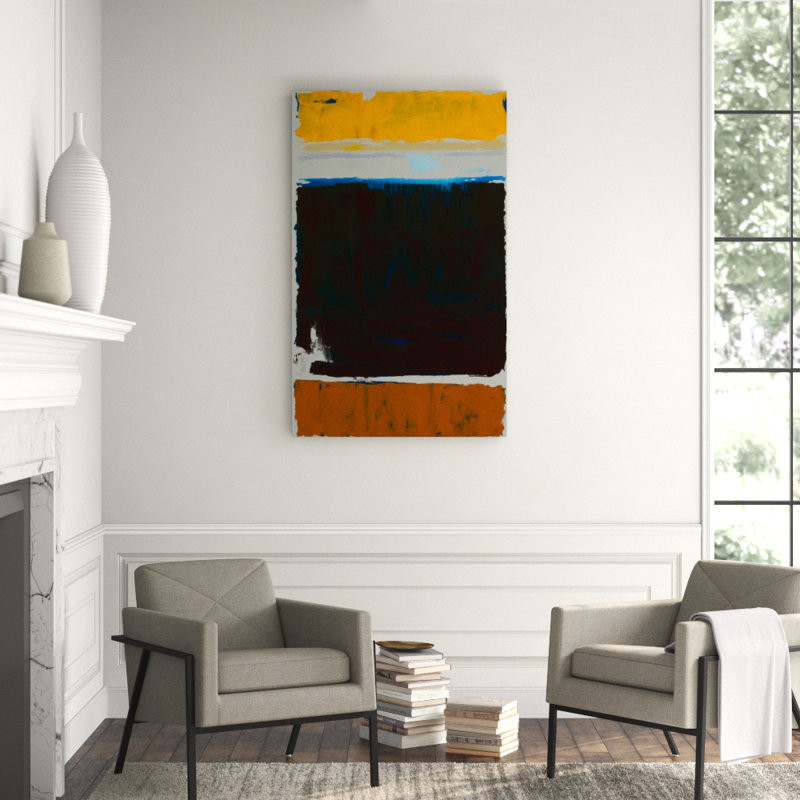 Contrary Square Print by Sara Brown, 58" H x 36" W x 1.5" D, Brush Gel