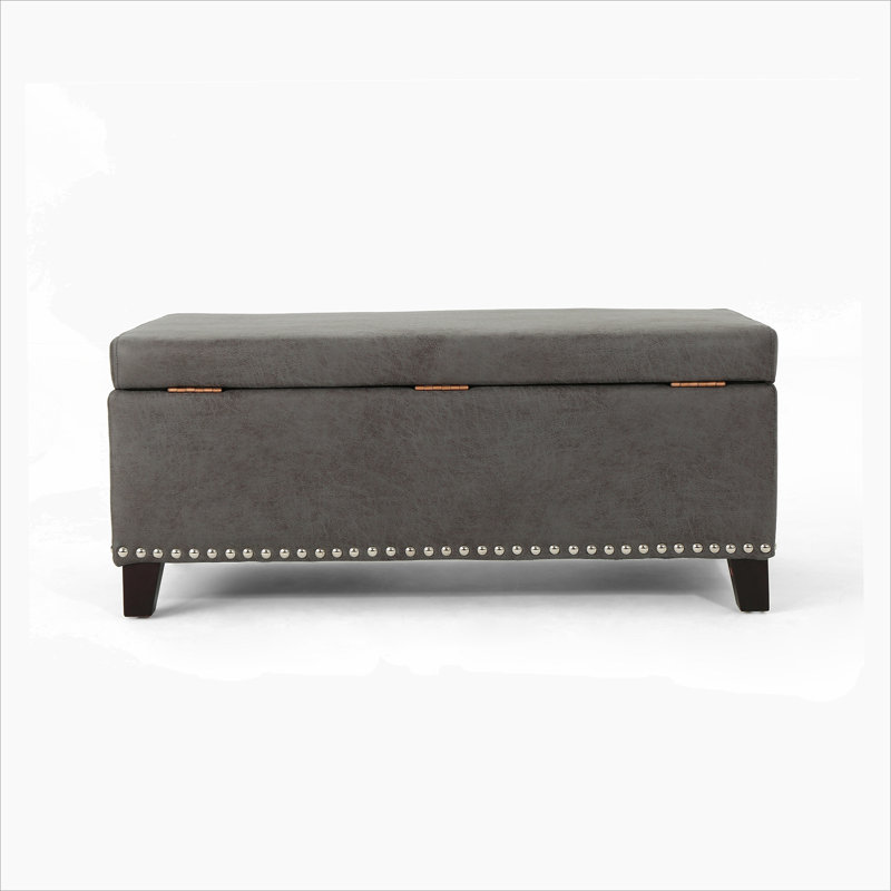 Rangement sophistiqué: repose-pieds contemporain en microfibre