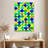 Avery Blue Yellow Green Abstract Flowing Paint Pattern-108442537