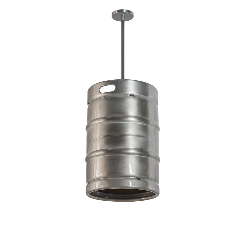 1 - Light Stainless Steel Cylinder Pendant