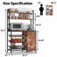 Étagère de cuisine avec 3 paniers en métal et armoire de rangement