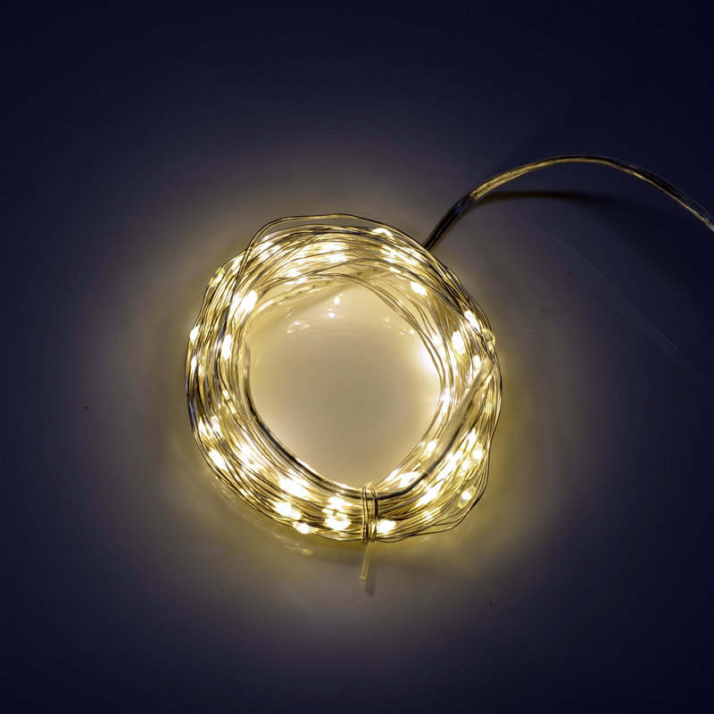 Mini lampe usb 100 lumières del, Blanc chaud