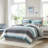 Saben Striped Comforter Set with Cotton Bed Sheets-903992718-919432681