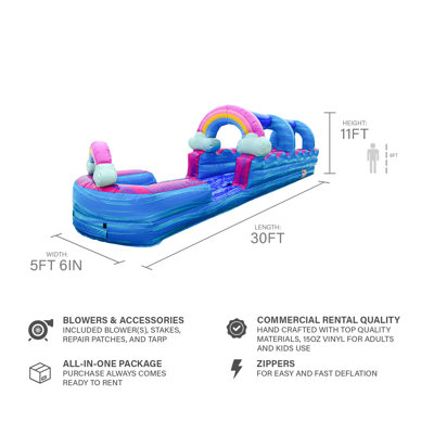 Toboggan aquatique pour la pelouse JumpOrange