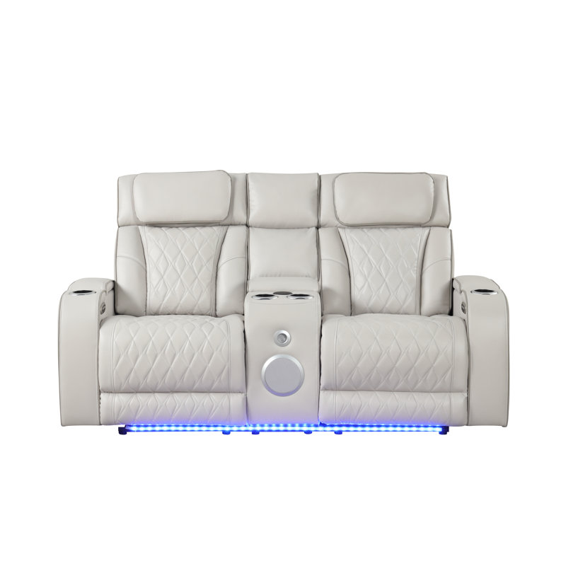 Nostrand Reclining Sofa, White