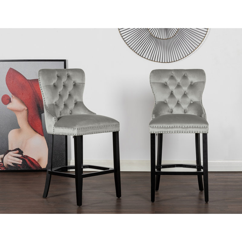Cantu Bar Stool, Light Grey