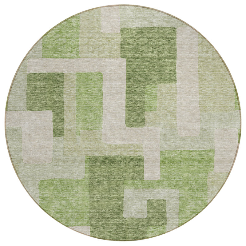 Tapis extérieur rond lavable 8 po