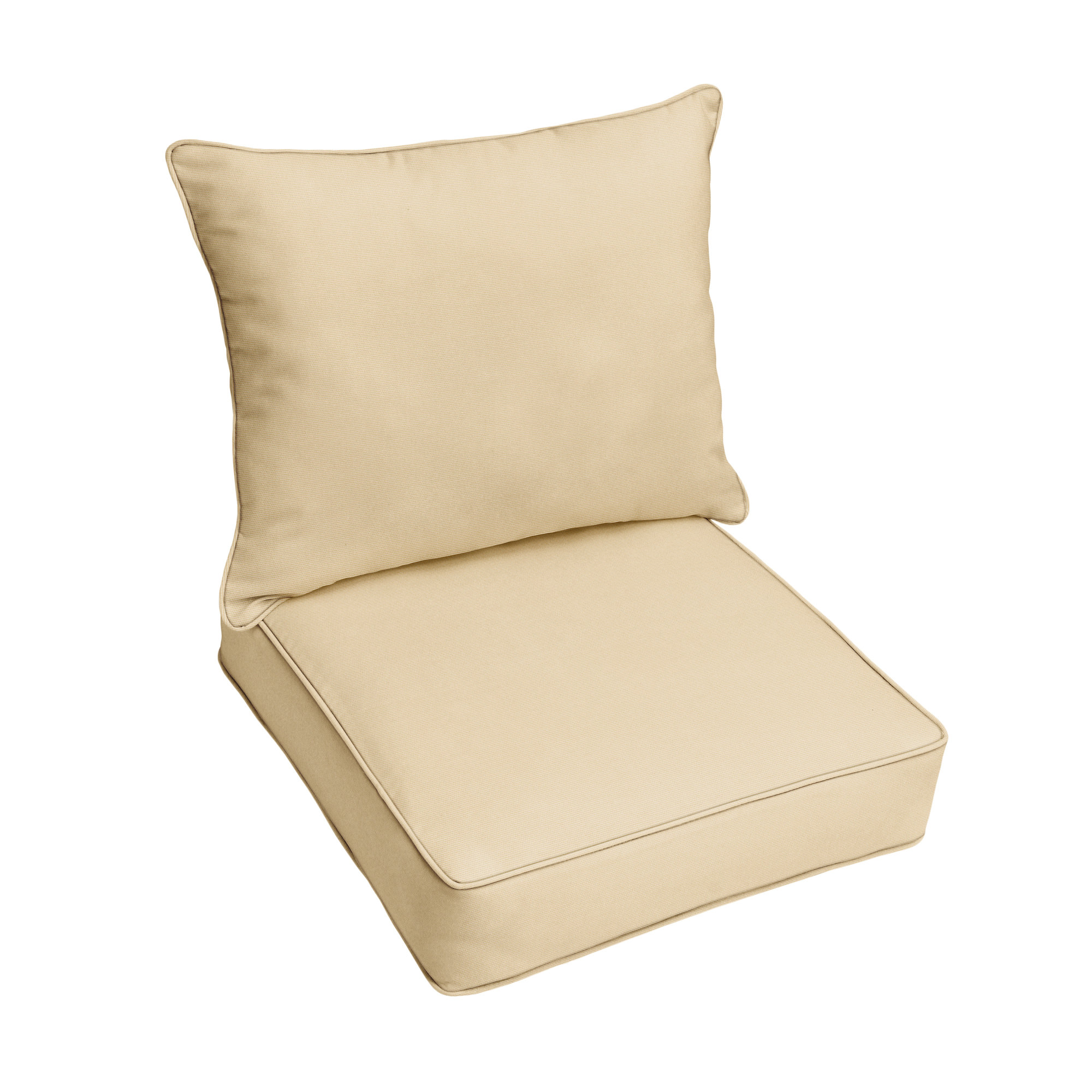 Warrick Sunbrella Outdoor Lounge Chair, Antique Beige Sunbrella® Canvas, 5" H x 23" W x 25" D
