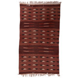 Hand Knotted Wool Area Rug in Red