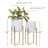 Cole and Grey 2-Piece Metal Dome White Plant Stands Indoor Outdoor Planter with Removable Stand Set