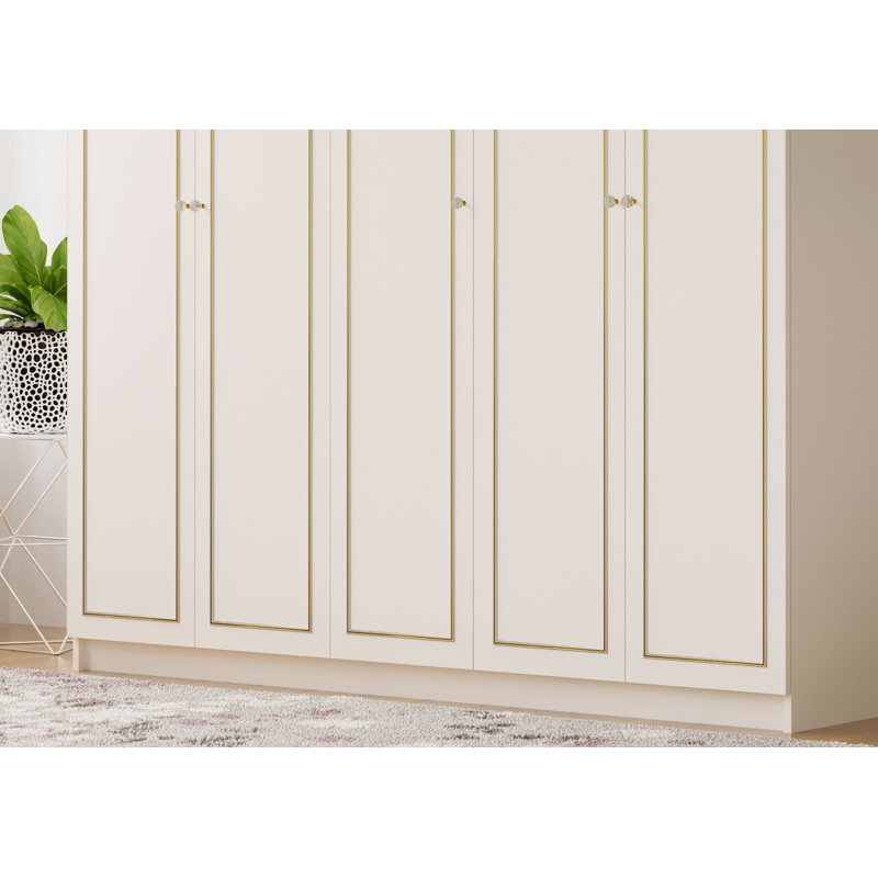 Valles 5 Door Manufactured Wood Wardrobe