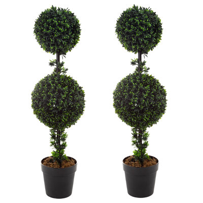 Primrue Set of Two 36-Inch Topiary Trees