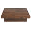 Table basse carrée en placage avec plateau coulissant et rangement-409771096