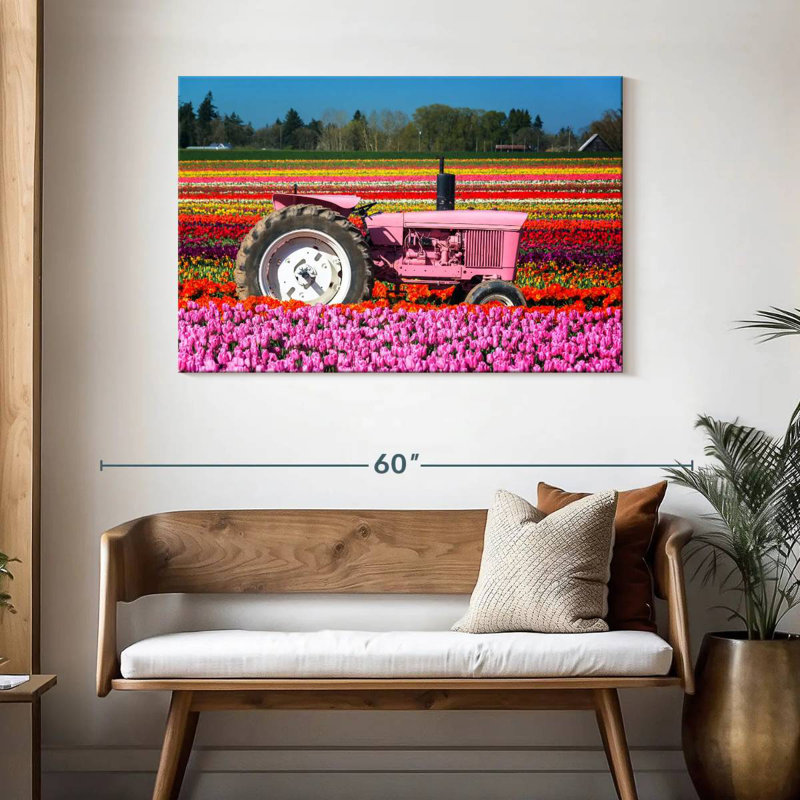 Tracteur de ferme à tulipes Alvord, H 30 po x l 45 po