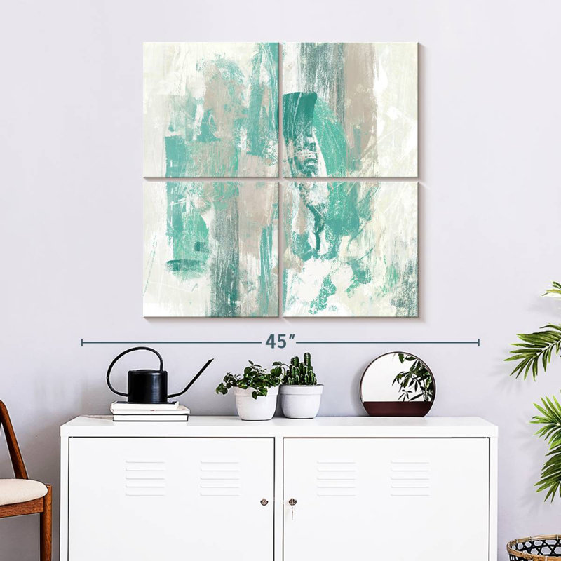 Avery Teal Fog I, 74'' H x 74'' W
