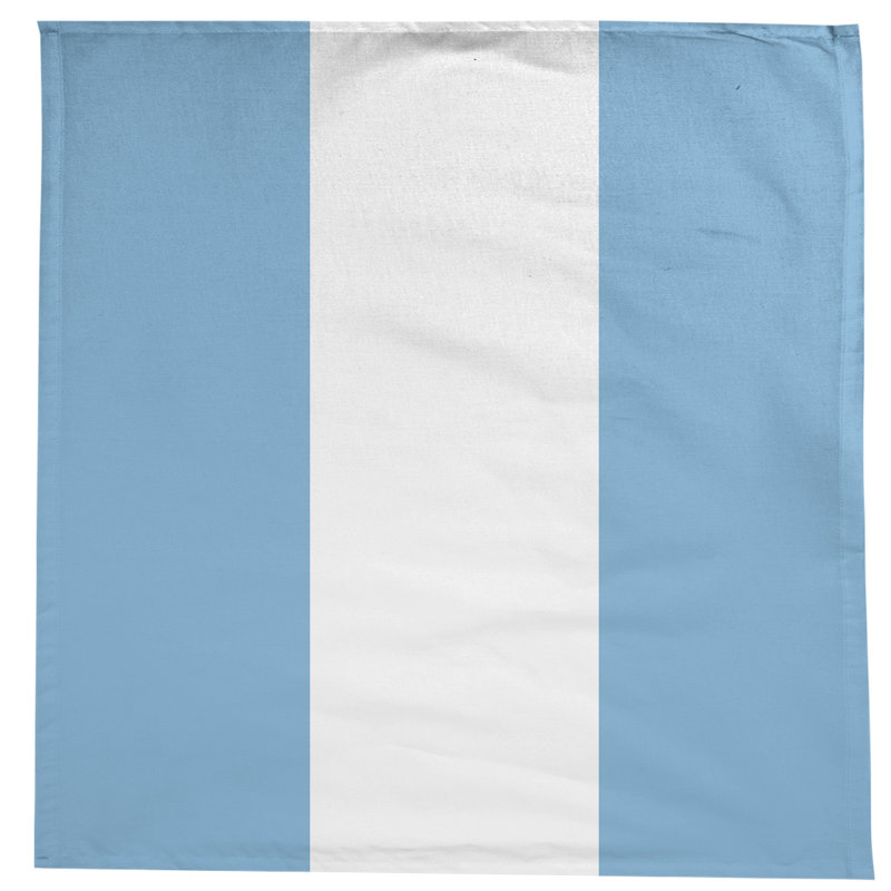 North Carolina Striped Cotton Blend Tablecloth, Baby Blue/White/Baby Blue