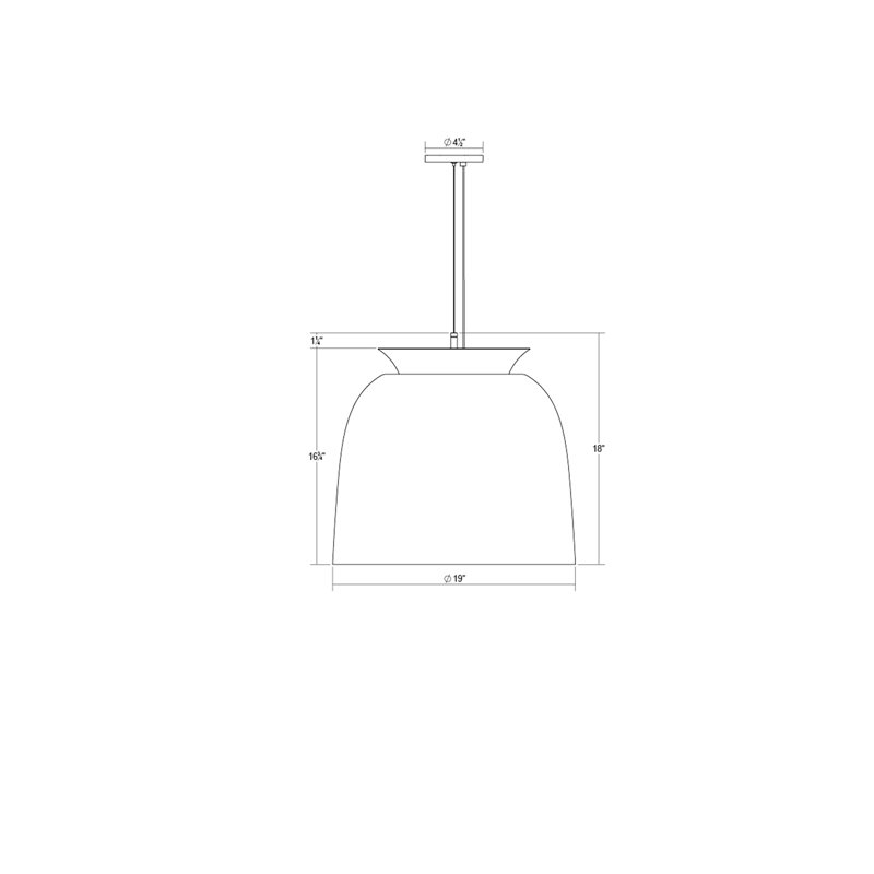 Belle 1 - Light LED Pendant, Satin White, 27.5" H x 19.5" W x 19.5" D