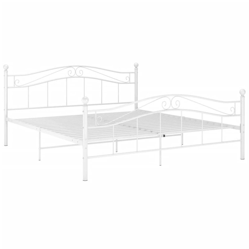 Gapspard UK Single - DE 90 X 190 Cm Metal Bed, White, 140 x 200cm