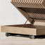 Chaise longue en teck-100059902