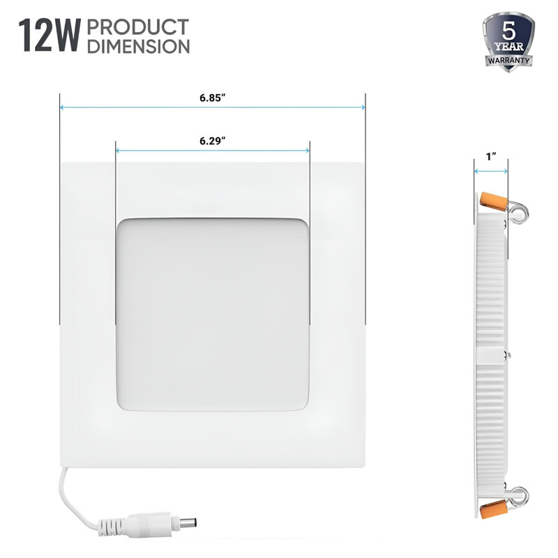 6'' Selectable Color Temperature Dimmable LED Retrofit Recessed Lighting Kit