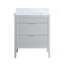 Ensemble de meuble-lavabo autoportant 30 po avec 2 ensembles de poignées et plateau en marbre d'ingénierie entièrement assemblé gris-2046708333-2046708332