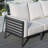 3 Seater Aluminum Outdoor Sofa with Cushions