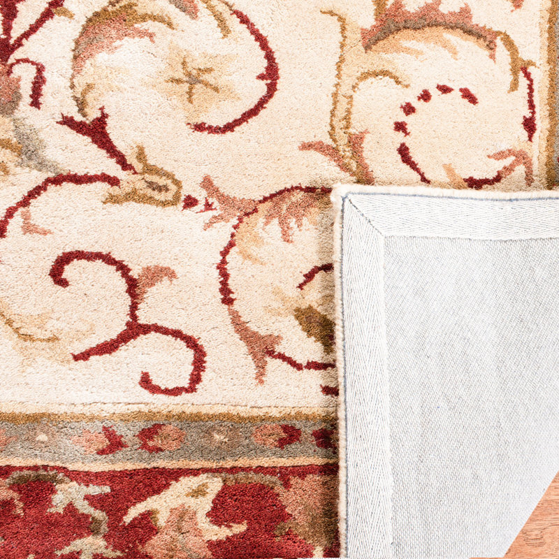 Tapis oriental en laine touffeté à la main Latarra, Tapis de couloir beige