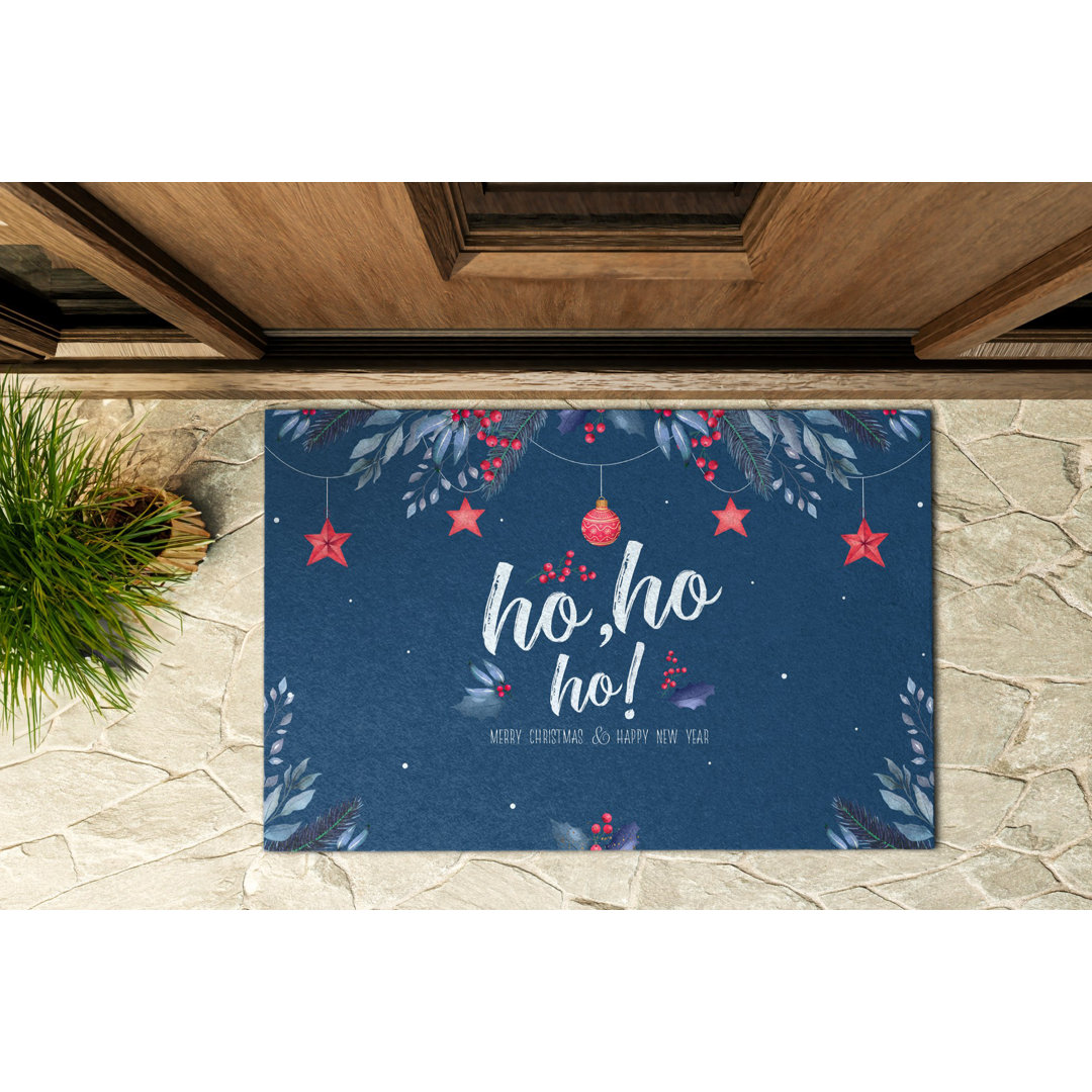 Weihnachtsmann B60 x L90 cm Anti-Rutsch-Türmatte für draußen