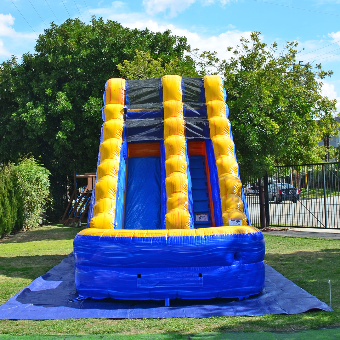 JumpOrange 15 FT Melting Artic Commercial Grade Water Slide with Pool (with Blower) JumpOrange 