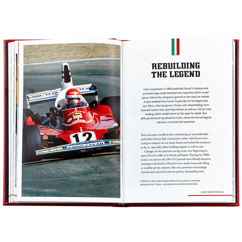 The Story of Ferrari Leather Bound Book