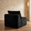 Canapé modulaire en velours côtelé noir avec accoudoirs sans accoudoirs pour salon et chambre à coucher-134274909