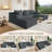 107" U-Shape Cloud Couch, Modern Modular Sectional Boneless Cloud Couch for Living Room, Deep Seat Sleeper Chaise Longue for Living Room, No Assembly Required-343318318