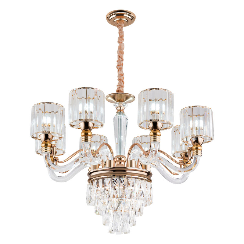 8 Light Modern Luxury LED Crystal Chandelier
