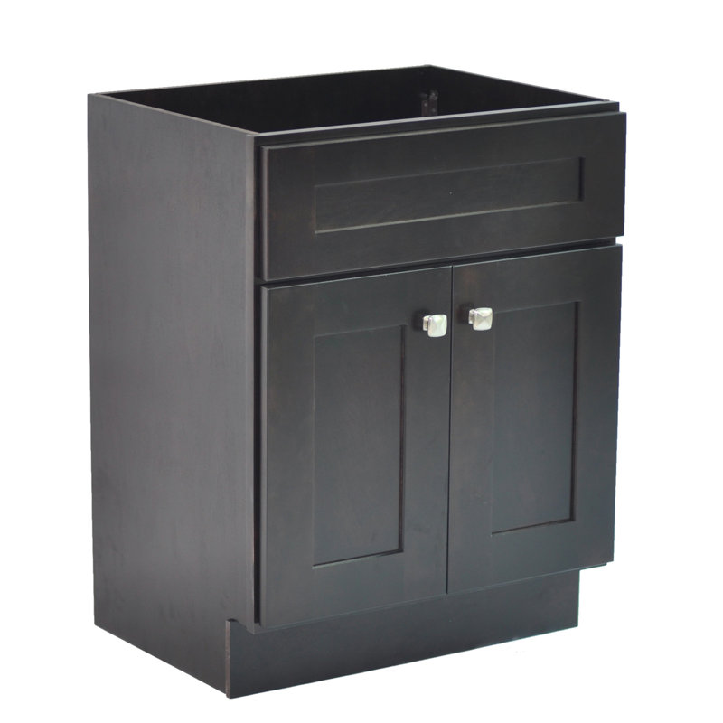 Brookings 24 Inch Bathroom Vanity, Ready to Assemble, Solid Wood, Sherwin Williams – Design House, 587063, Espresso