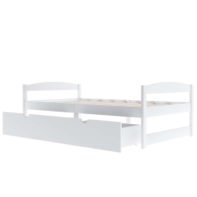 Nordham Slat Storage Bed, White