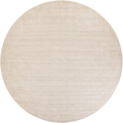 Tapis uni / rayé Brigit couleur vanille - ivoire