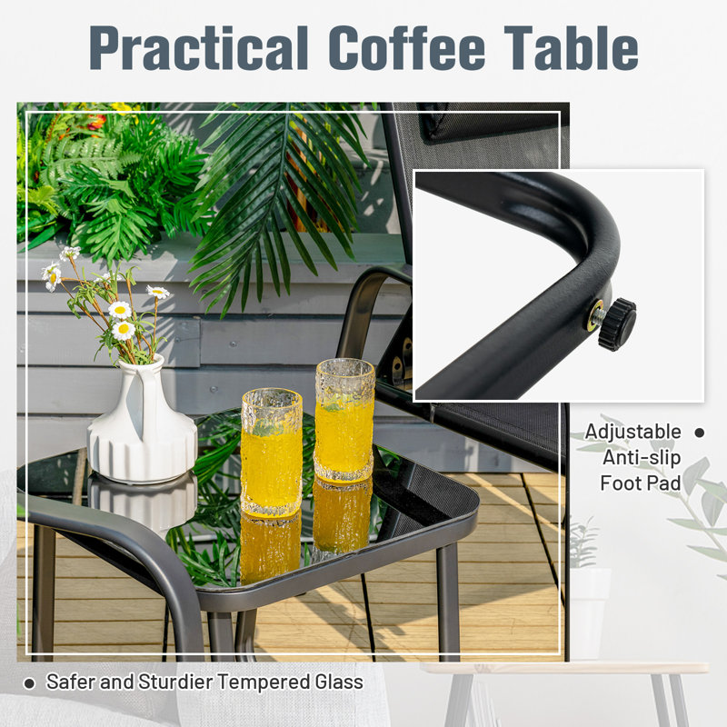 Tammo Metal 2 - Person Seating Group, Black