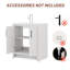 Ensemble de meuble-lavabo autoportant simple 30 po avec lavabo en céramique Lumina, blanc, contreplaqué de bois franc, portes à fermeture en douceur et rangement intérieur réglable-518037201-518037203